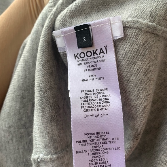 KOOKAI grey sweater 🌵 angora wool blend France size European 2 - Picture 6 of 16